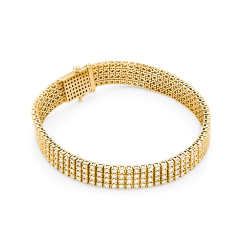 Bransoletka B0036 z diamentami żółte złoto