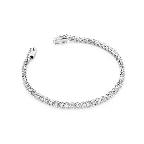 Bransoletka B0028 z diamentami białe złoto