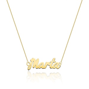 Naszyjnik N0067 z diamentami - Marta - żółte złoto