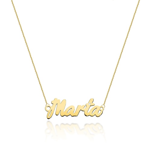 Naszyjnik N0067 z diamentami - Marta - żółte złoto