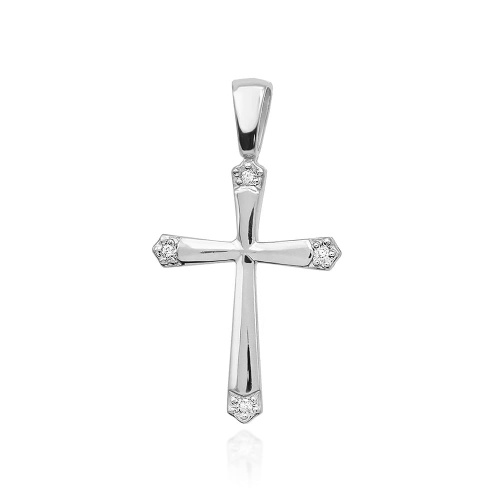 Croix D0001 avec diamants Or blanc