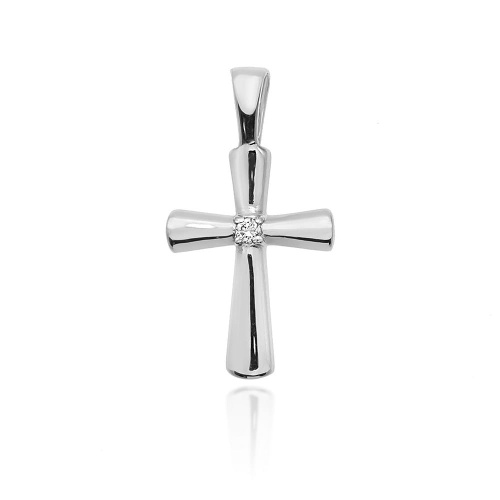 Croix D0003 Diamant 0,0145ct Or blanc
