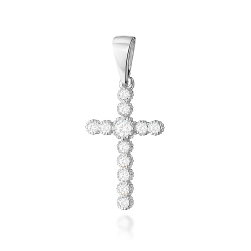 Croix D0008 Diamant 0,10ct Or blanc