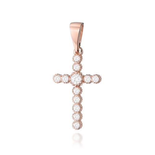 Croix D0008 Diamant 0,10ct Or rose