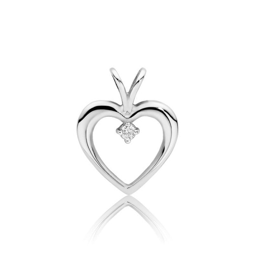 Pendentif Z0009 Diamant 0,04ct Or blanc