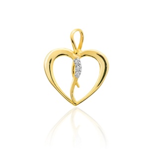 Zawieszka Z0010 z diamentami żółte złoto