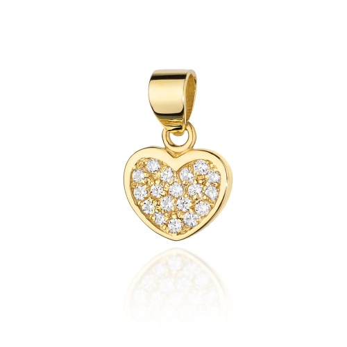 Zawieszka Z0020 z diamentami żółte złoto
