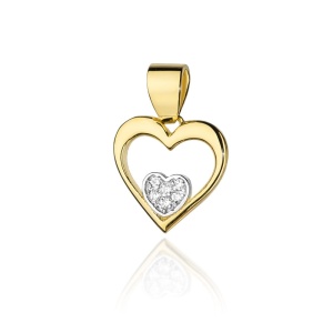 Zawieszka Z0022 z diamentami żółte złoto
