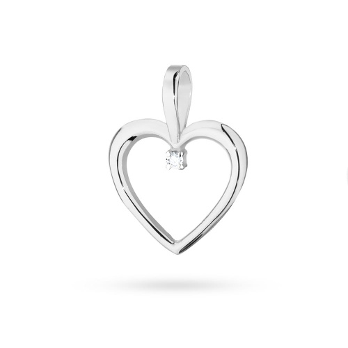 Pendentif Z0028 Diamant 0,005ct Or blanc