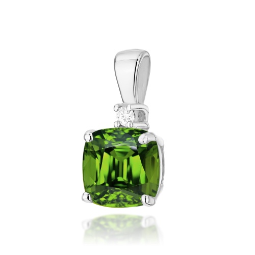 Pendentif Z0003 Péridot 1,00ct Or blanc