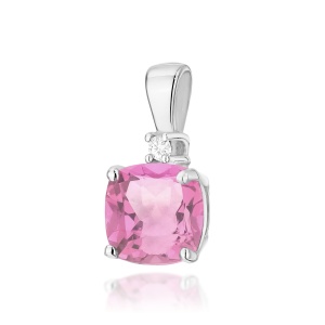 Zawieszka Z0003 Różowy Topaz 1,10ct białe złoto