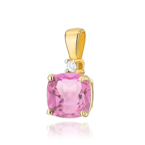 Zawieszka Z0003 Różowy Topaz 1,10ct żółte złoto