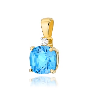 Zawieszka Z0003 Topaz Swiss 1,10ct żółte złoto