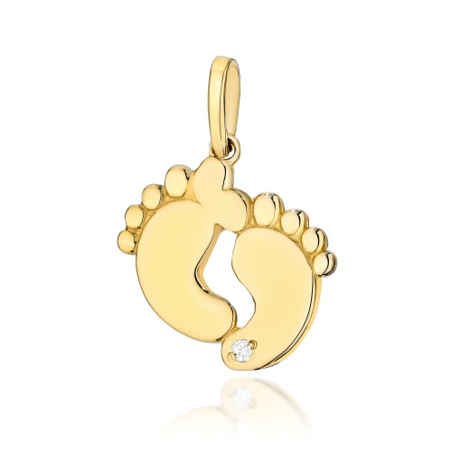 Pendentif Z033 Diamant 0,05ct Or jaune