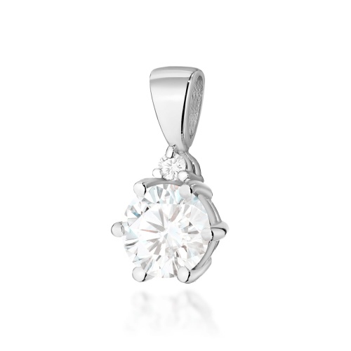 Pendentif Z0076 Saphir blanc 0,60ct Or blanc