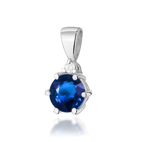 Pendentif Z0076 Saphir 0,50ct Or blanc