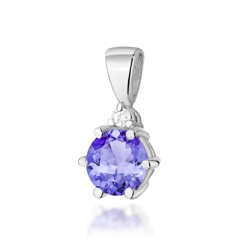 Pendentif Z0076 Tanzanite 0,50ct Or blanc