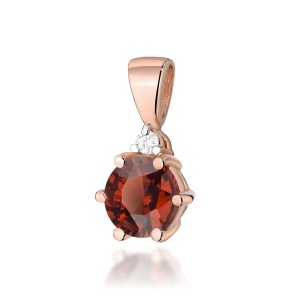 Zawieszka Z0076 Granat 0,60ct różowe złoto
