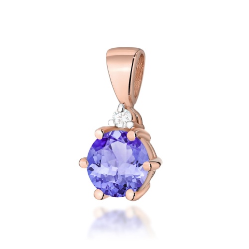 Pendentif Z0076 Tanzanite 0,50ct Or rose
