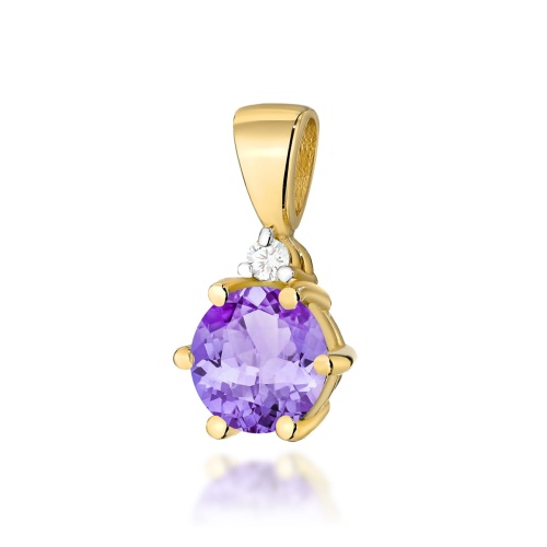 Pendentif Z0076 Améthyste 0,50ct Or jaune