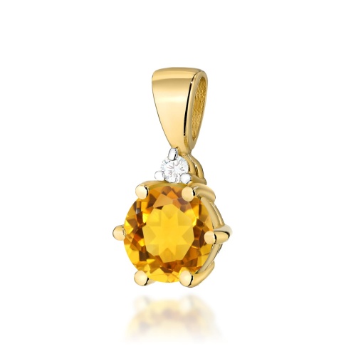 Pendentif Z0076 Citrine 0,50ct Or jaune