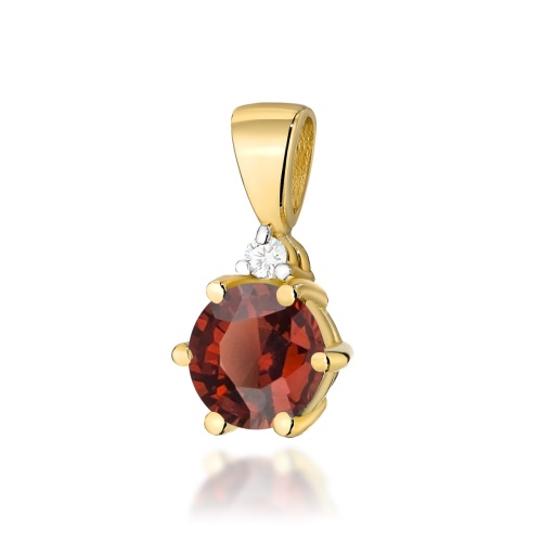 Pendentif Z0076 Grenat 0,60ct Or jaune