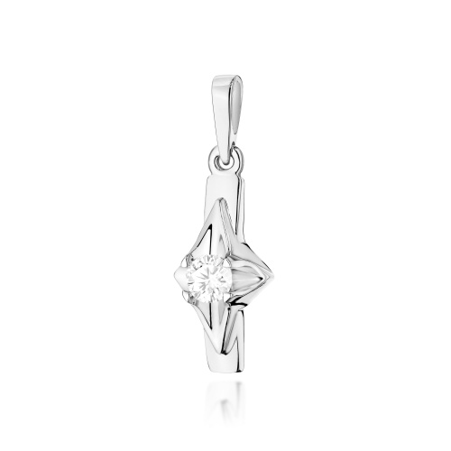 Pendentif Z0088 Diamant 0,20ct Or blanc