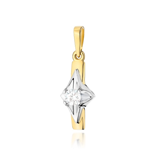 Pendentif Z0088 Diamant 0,20ct Or jaune