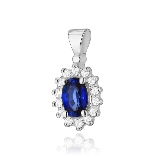 Pendentif Z0182 Saphir 0,70ct Or blanc