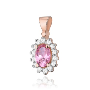 Zawieszka Z0182 Różowy Topaz 0,50ct różowe złoto