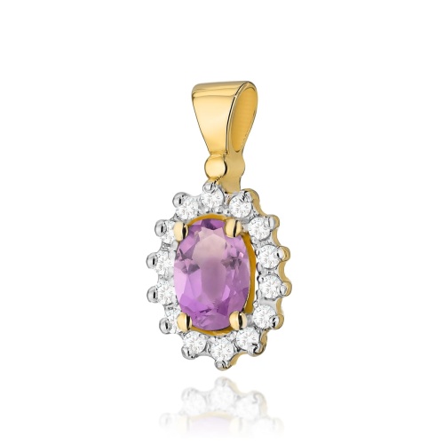 Pendentif Z0182 Améthyste 0,40ct Or jaune