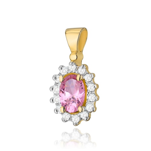 Pendentif Z0182 Topaze  rose 0,50ct Or jaune