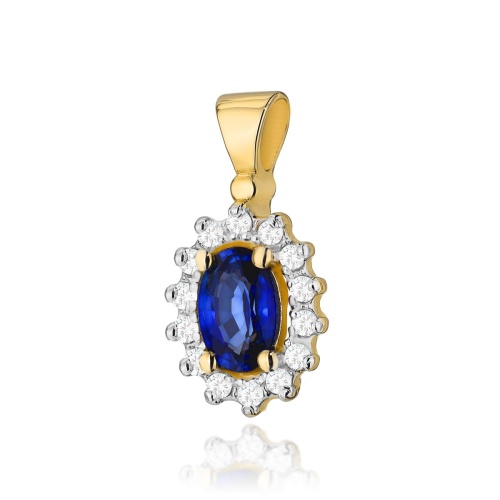 Pendentif Z0182 Saphir 0,70ct Or jaune