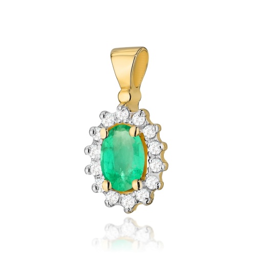 Pendentif Z0182 Émeraude 0,40ct Or jaune