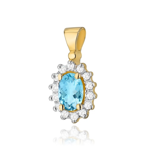 Pendentif Z0182 Topaze  Swiss 0,50ct Or jaune
