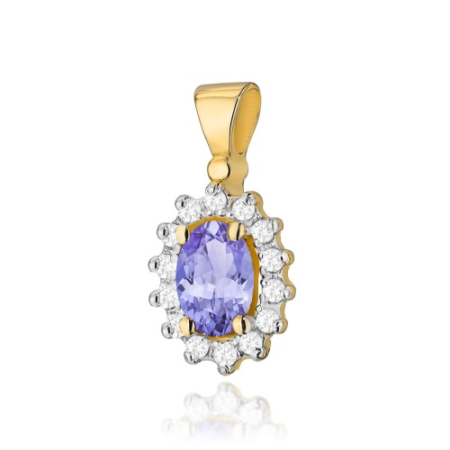 Pendentif Z0182 Tanzanite 0,40ct Or jaune