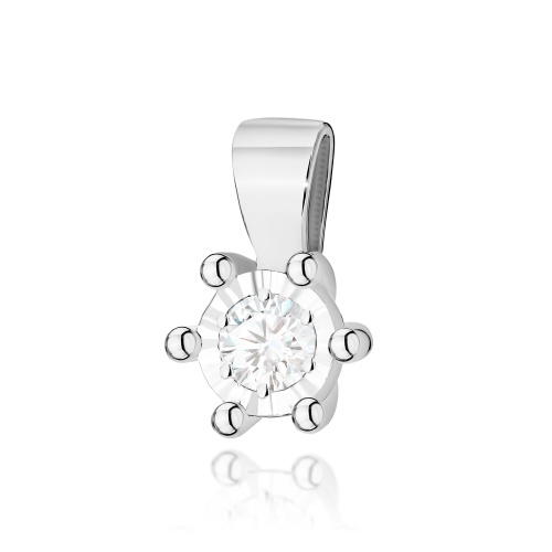 Pendentif Z0222BT Diamant 0,08ct Or blanc