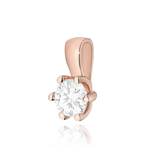 Pendentif Z0222 Diamant 0,30ct Or rose