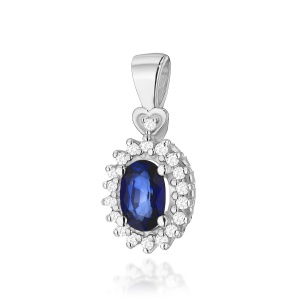 Zawieszka Z0312 Szafir 0,70ct białe złoto