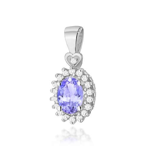 Pendentif Z0312 Tanzanite 0,40ct Or blanc