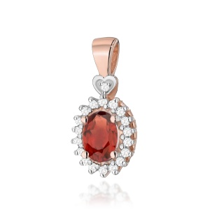 Zawieszka Z0312 Granat 0,50ct różowe złoto