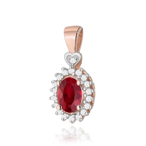 Zawieszka Z0312 Rubin 0,60ct różowe złoto