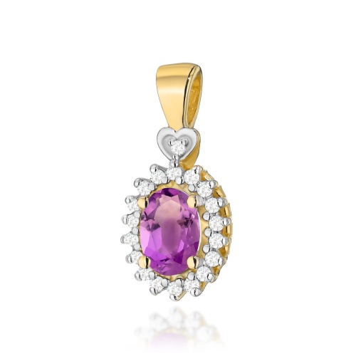 Pendentif Z0312 Améthyste 0,40ct Or jaune