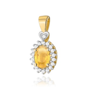 Zawieszka Z0312 Cytryn 0,60ct żółte złoto