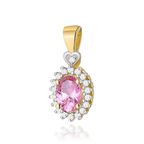 Pendentif Z0312 Topaze  rose 0,50ct Or jaune