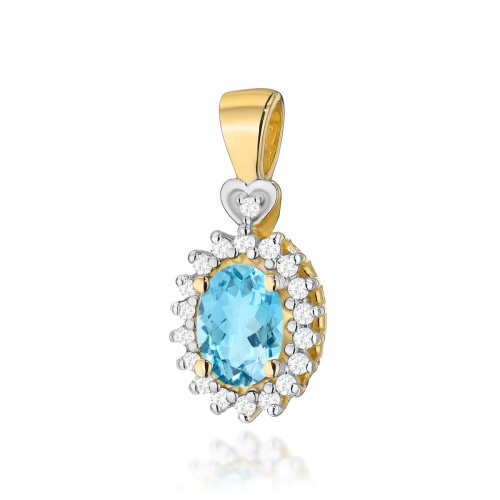 Pendentif Z0312 Topaze  Swiss 0,50ct Or jaune