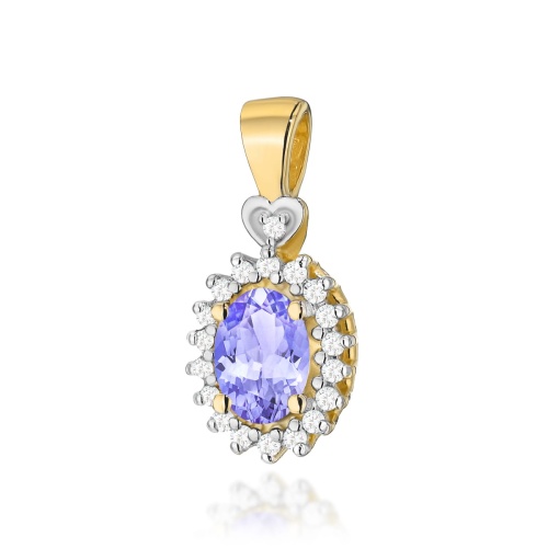 Pendentif Z0312 Tanzanite 0,40ct Or jaune