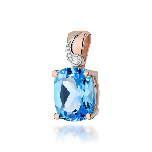 Pendentif Z0400 Topaze  Swiss 2,40ct Or rose
