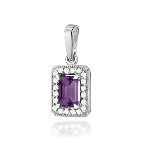 Pendentif Z0422 Améthyste 0,50ct Or blanc