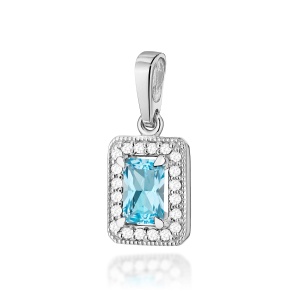 Zawieszka Z0422 Topaz Swiss 0,65ct białe złoto
